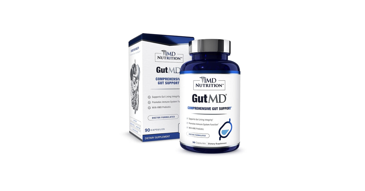 1MD Nutrition GutMD L-Glutamine + Prebiotic – 90 Capsules