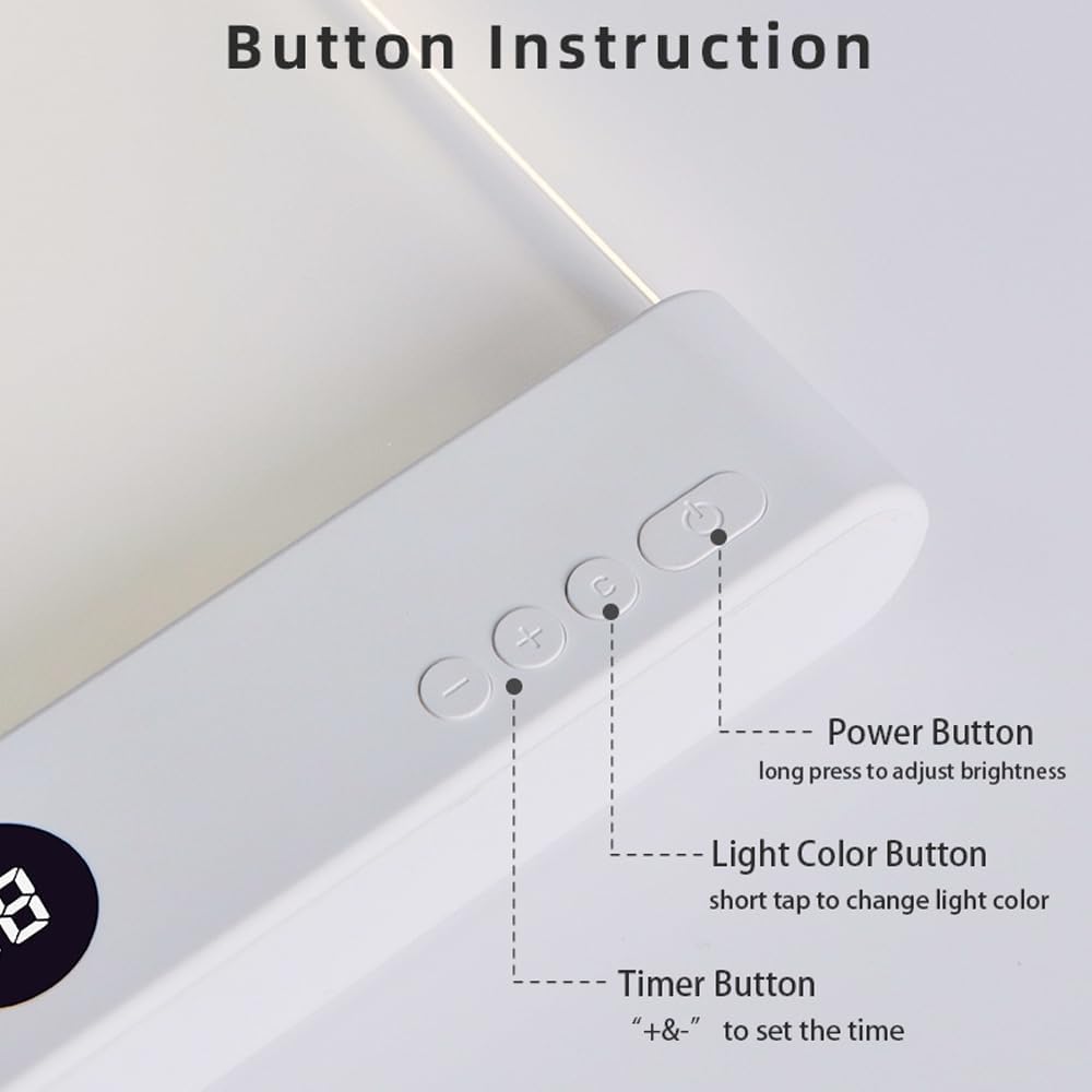 Rechargeable LED Book Light – 3 Colors, Dimmable & Timer