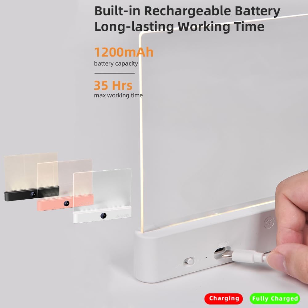 Rechargeable LED Book Light – 3 Colors, Dimmable & Timer