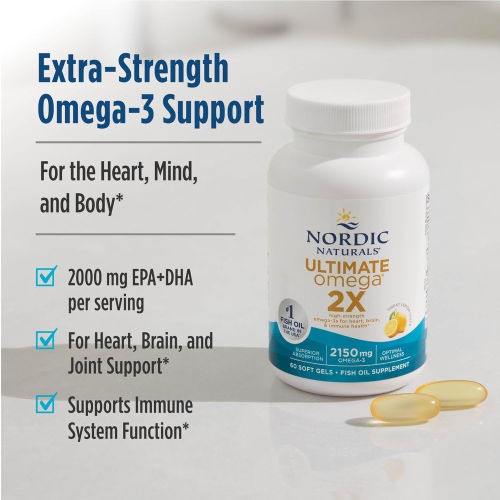 Nordic Naturals Ultimate Omega 2X 2150mg Fish Oil – Lemon