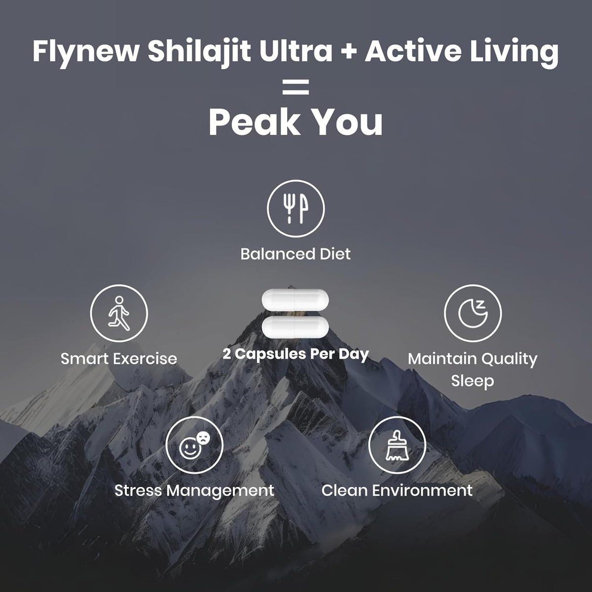 FLYNEW Shilajit Ultra Optimal Potency – 1300mg, 60ct | Olenfox Supply