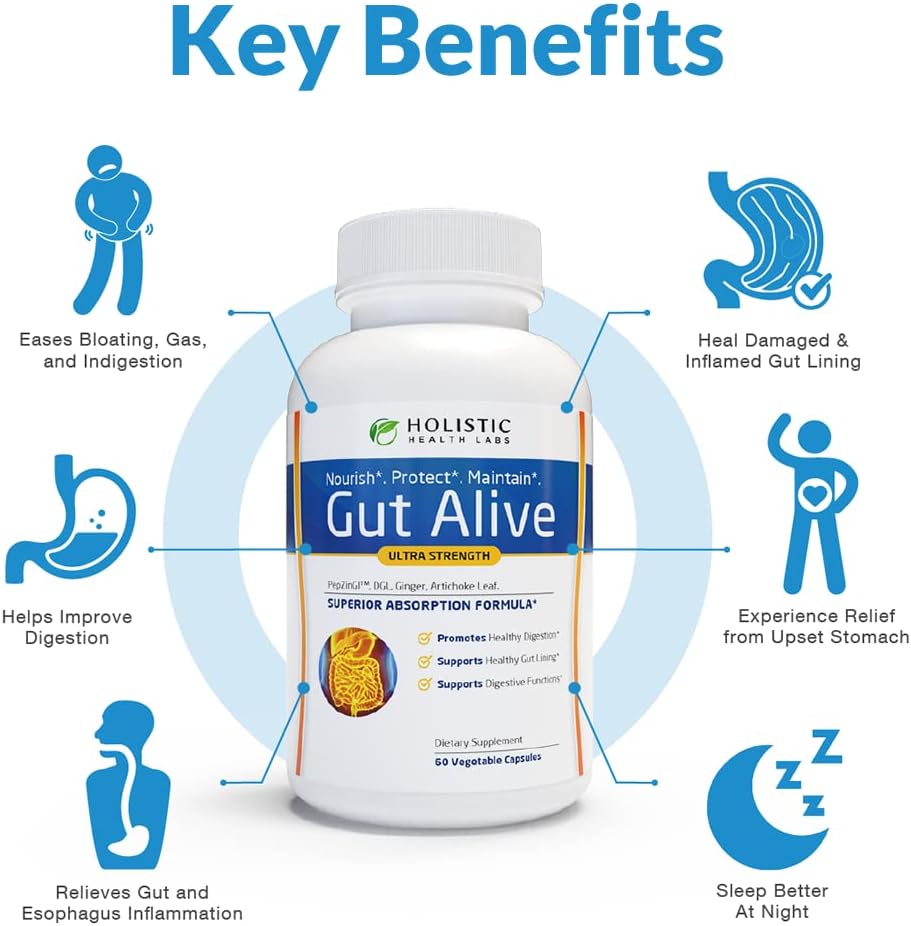 Holistic Health Labs Gut Alive – Gut Lining Support, 60ct