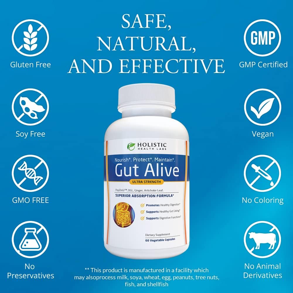Holistic Health Labs Gut Alive – Gut Lining Support, 60ct