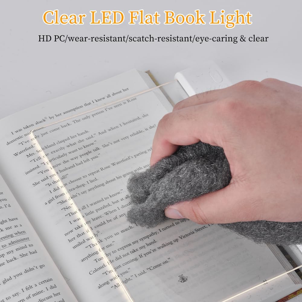 Rechargeable LED Book Light – 3 Colors, Dimmable & Timer