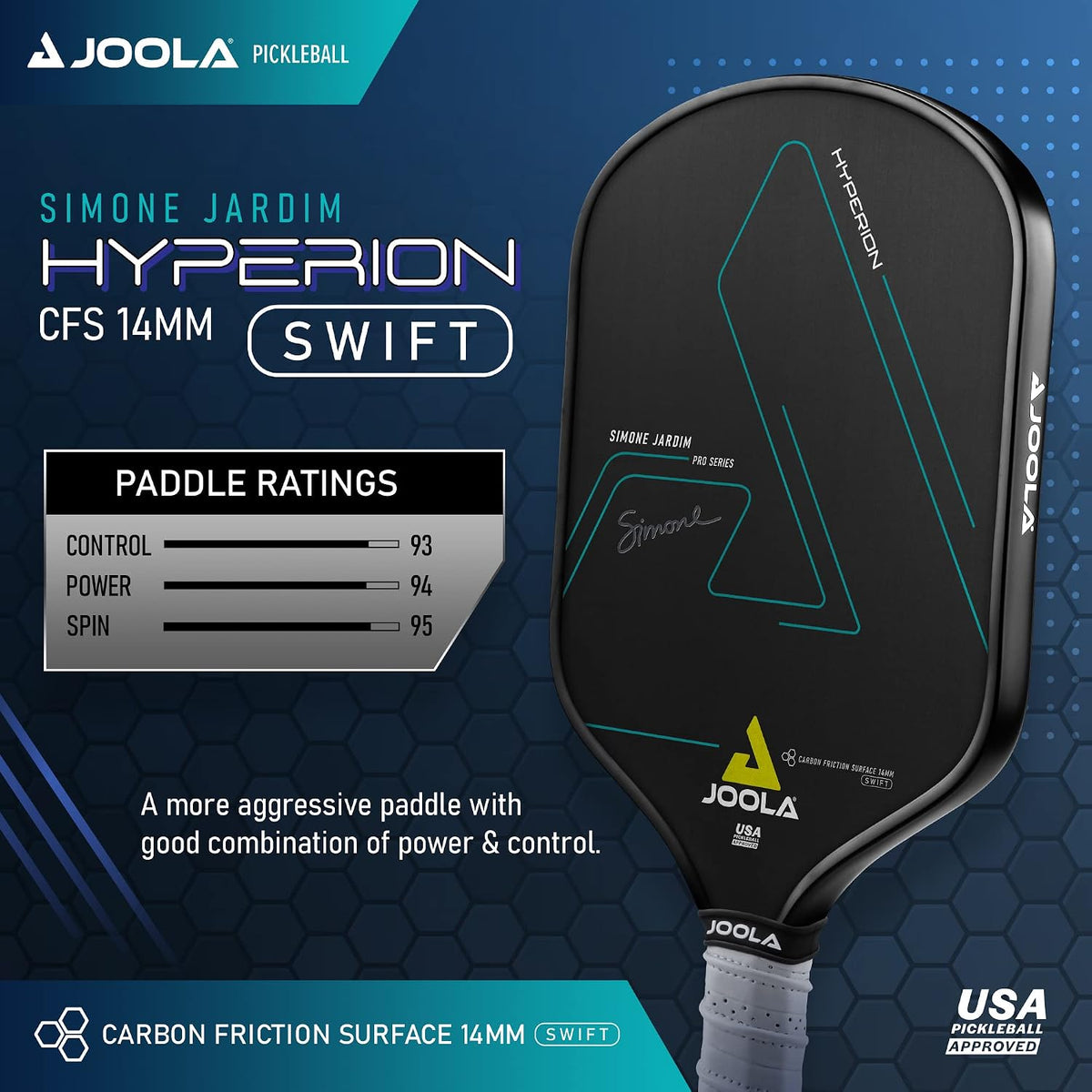 JOOLA Hyperion CFS Simone Jardim Pickleball Paddle