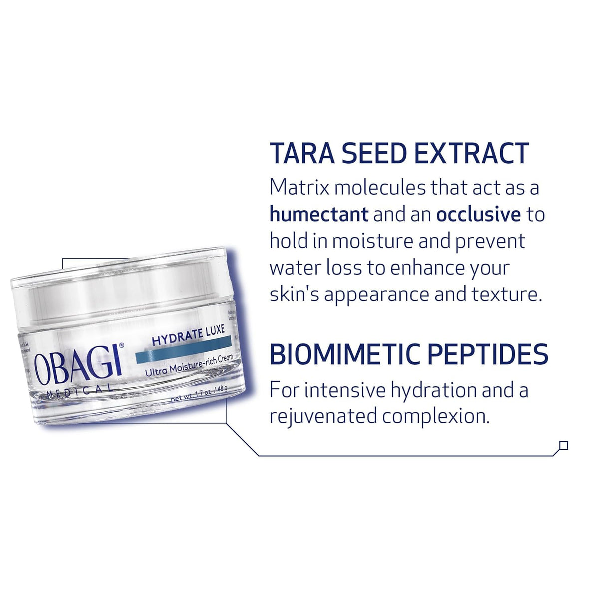 Obagi Hydrate Luxe Ultra-Rich Moisturizer – Deep Hydration, 1.7oz