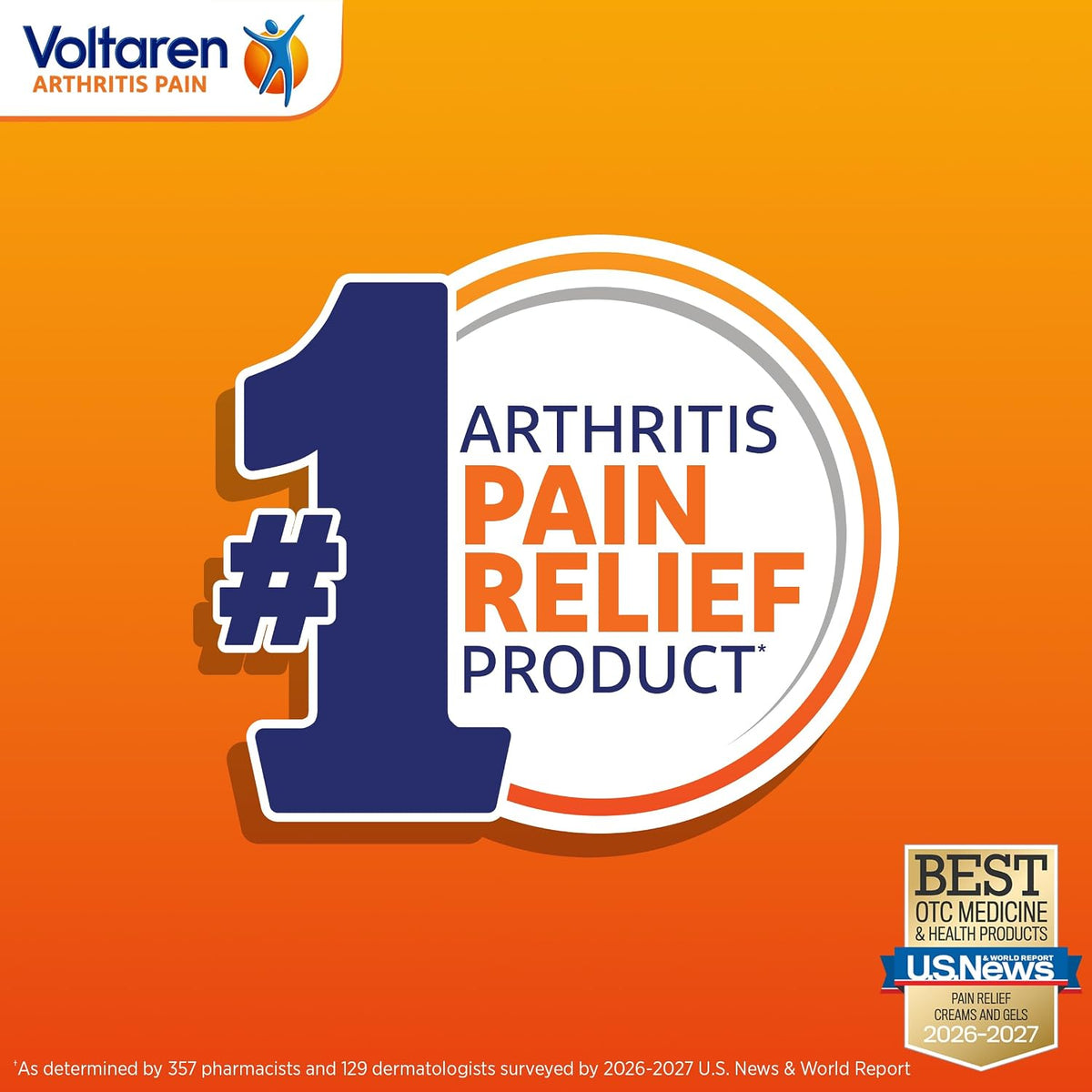 Voltaren Arthritis Pain Gel – Diclofenac Relief Cream, 50g Tube