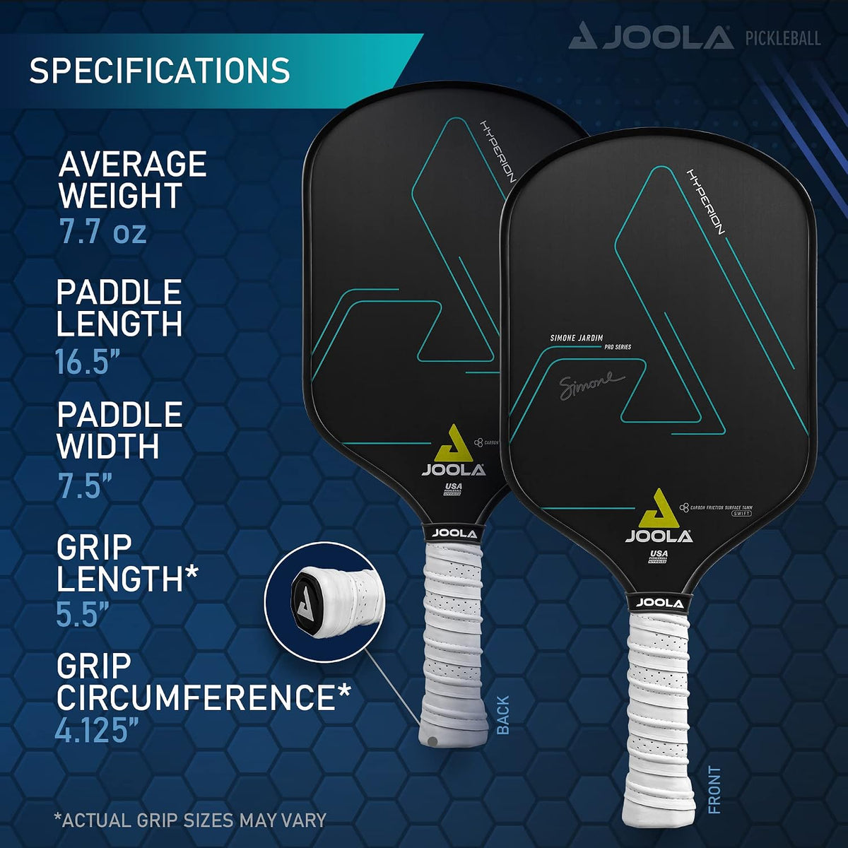 JOOLA Hyperion CFS Simone Jardim Pickleball Paddle