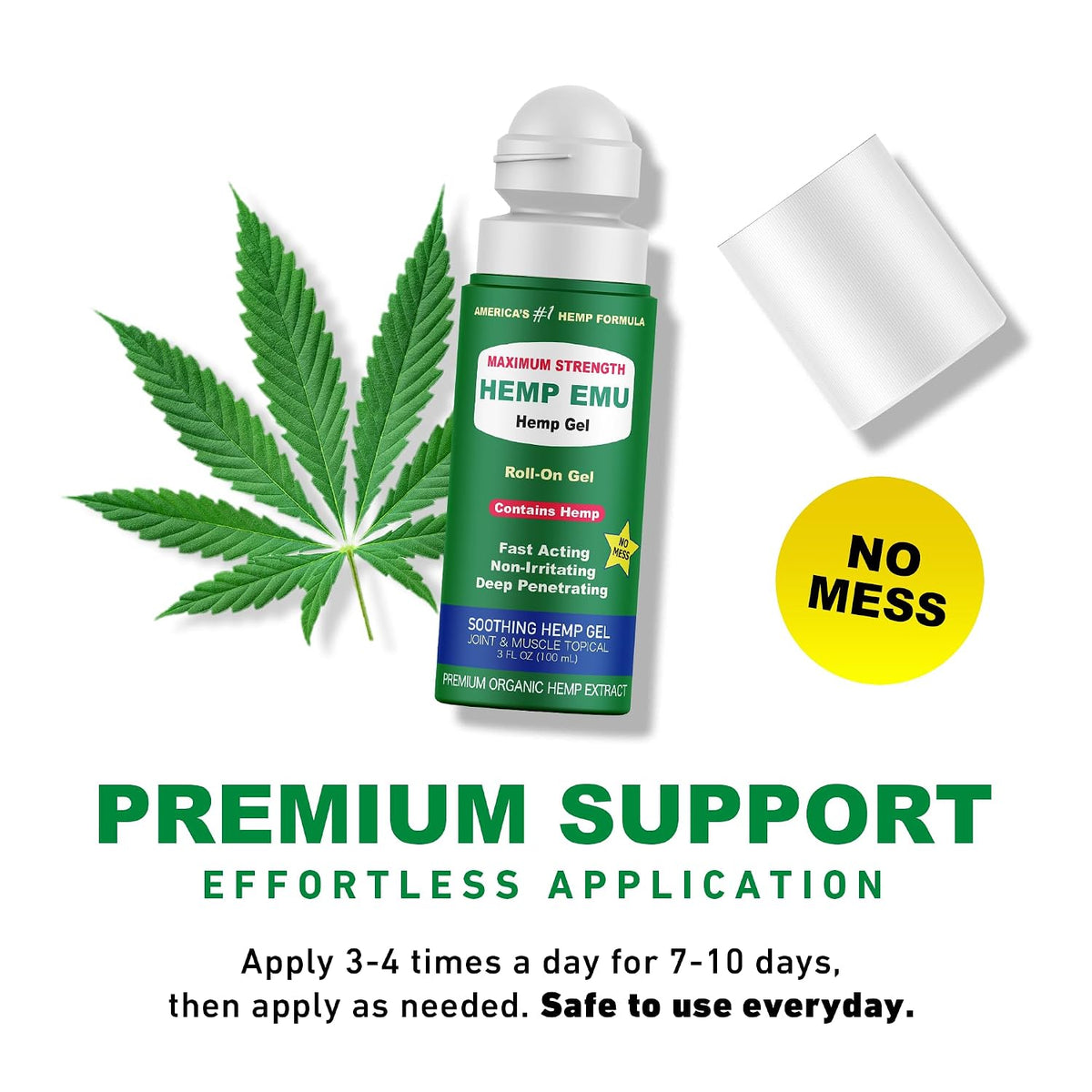 Hemp Emu Roll-On Gel – Hemp & Emu Oil Muscle Rub