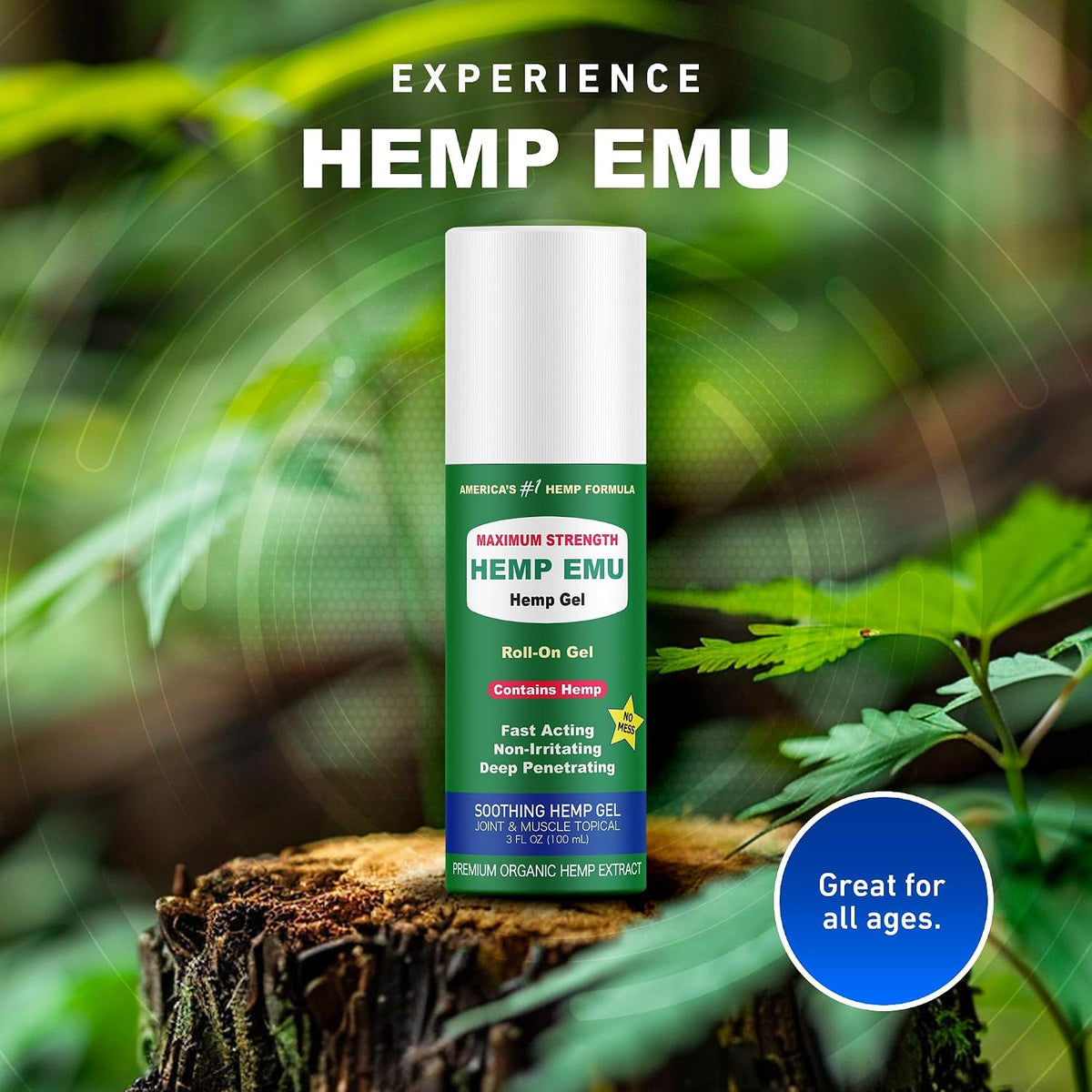 Hemp Emu Roll-On Gel – Hemp & Emu Oil Muscle Rub
