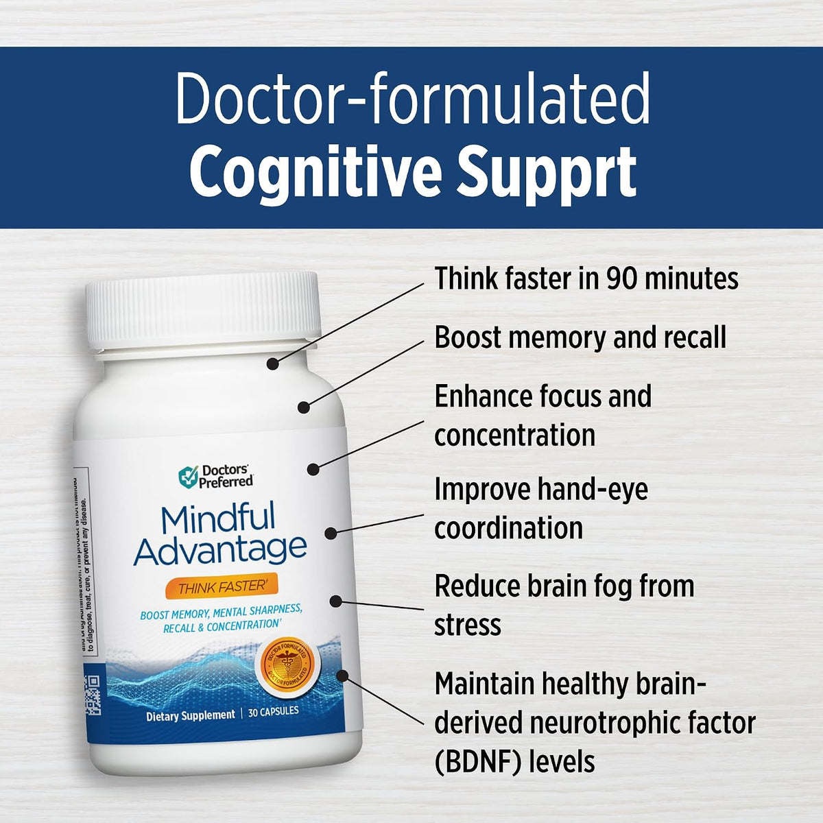 Doctors' Preferred Mindful Advantage Brain Supplement – 30ct