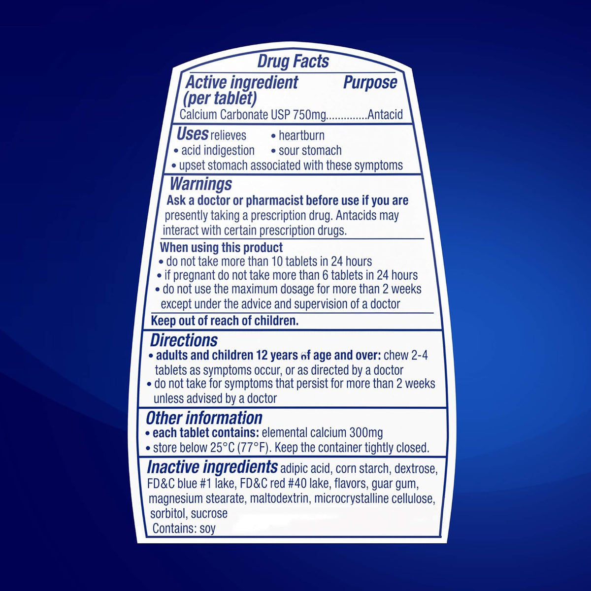 TUMS Smoothies Extra Strength Antacid – Berry Fusion, 60ct