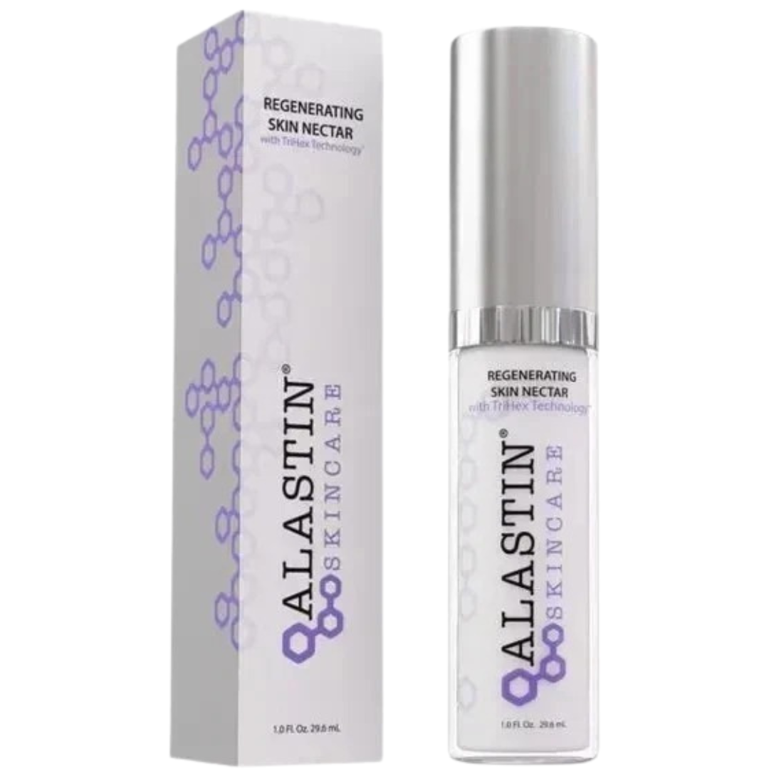 Alastin skincare product and packaging on a white background
