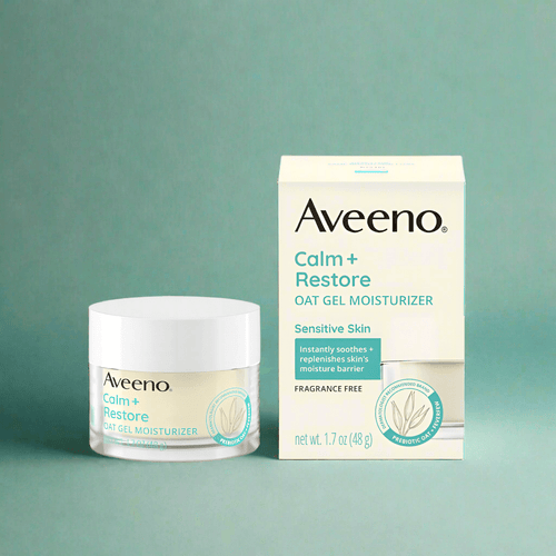 Aveeno Calm + Restore Oat Gel Moisturizer – Sensitive Skin, 50ml | Olenfox Supply