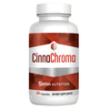 Bottle of CinnaChrome dietary supplement by Barton Nutrition on a white background