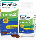 Bausch & Lomb PreserVision AREDS 2 Formula supplement bottle and packaging on a white background