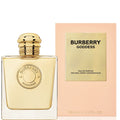 Burberry Goddess perfume bottle and packaging on a white background