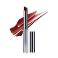 Lipstick with a silver case on a white background