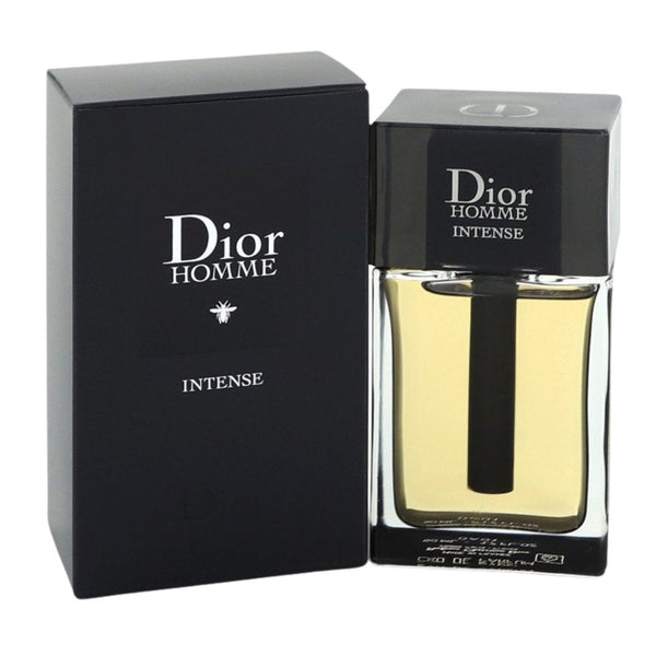 Dior Homme Intense perfume bottle and packaging on a white background