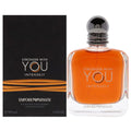 Emporio Armani perfume bottle and packaging with 'Stronger with You Intensely' text.
