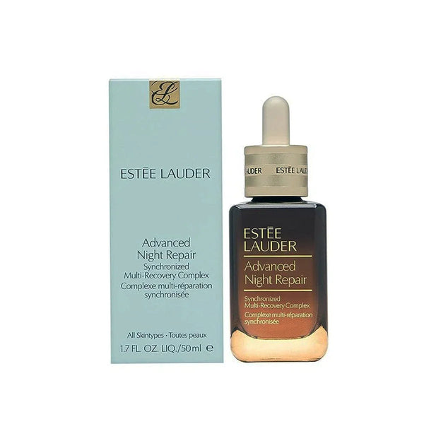 Estée Lauder Advanced Night Repair serum bottle and packaging on a white background
