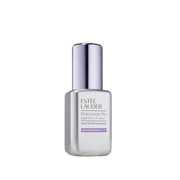Estée Lauder serum bottle on a white background