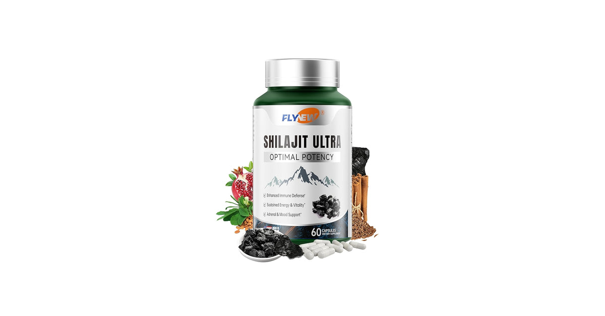 FLYNEW Shilajit Ultra Optimal Potency – 1300mg, 60ct | Olenfox Supply