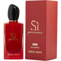 Red Giorgio Armani Si Passione perfume bottle and packaging on a white background