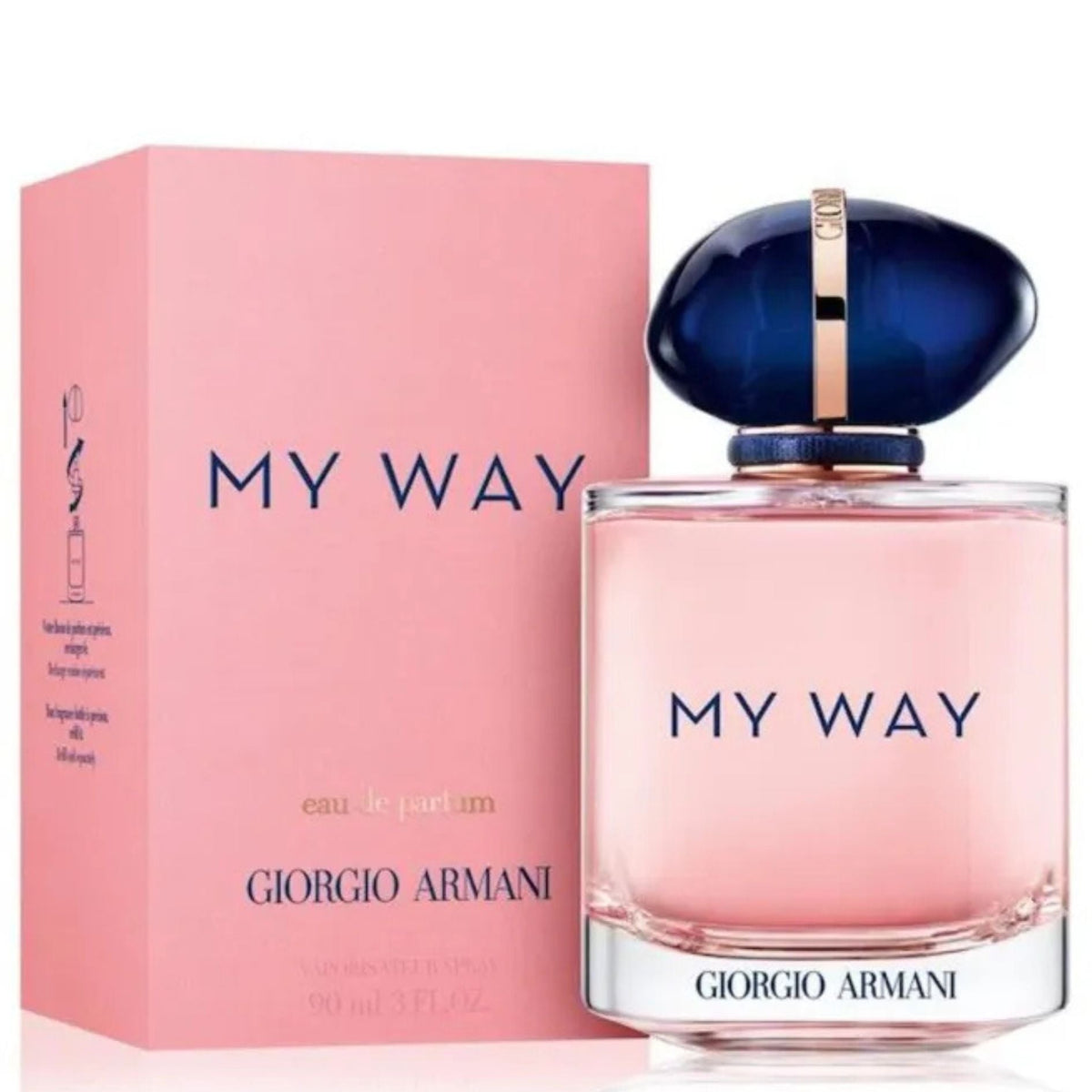 Giorgio Armani 'My Way' perfume bottle and packaging on a white background