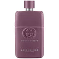 Gucci Guilty Love Edition perfume bottle on a white background