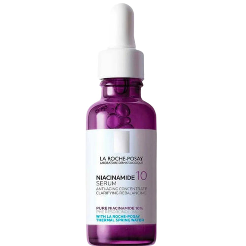 La Roche-Posay Niacinamide 10 serum bottle on a white background