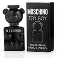 Moschino Toy Boy perfume bottle and packaging on a white background