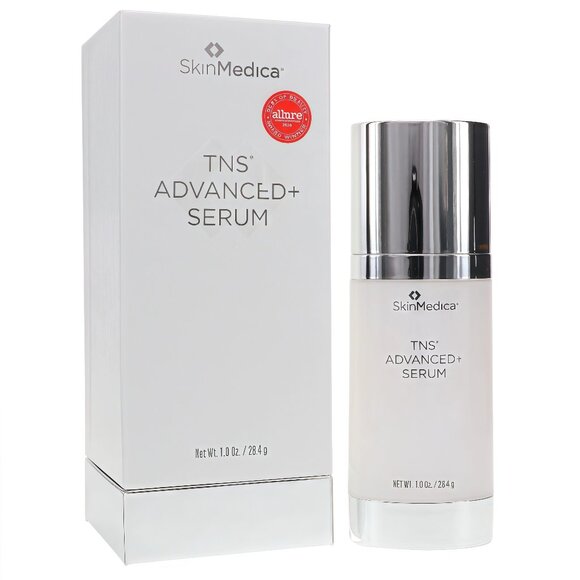 SkinMedica TNS Advanced+ Serum bottle and packaging on a white background
