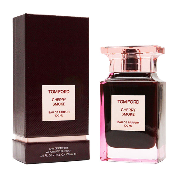 Tom Ford Cherry Smoke perfume bottle and packaging on a white background