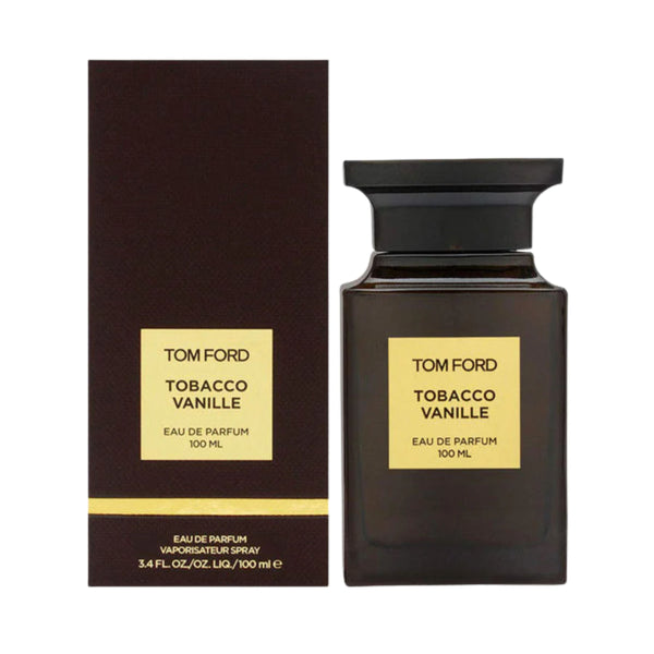 Tom Ford Tobacco Vanille perfume bottle and packaging on a white background