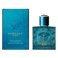 Versace Eros perfume bottle and packaging on a white background