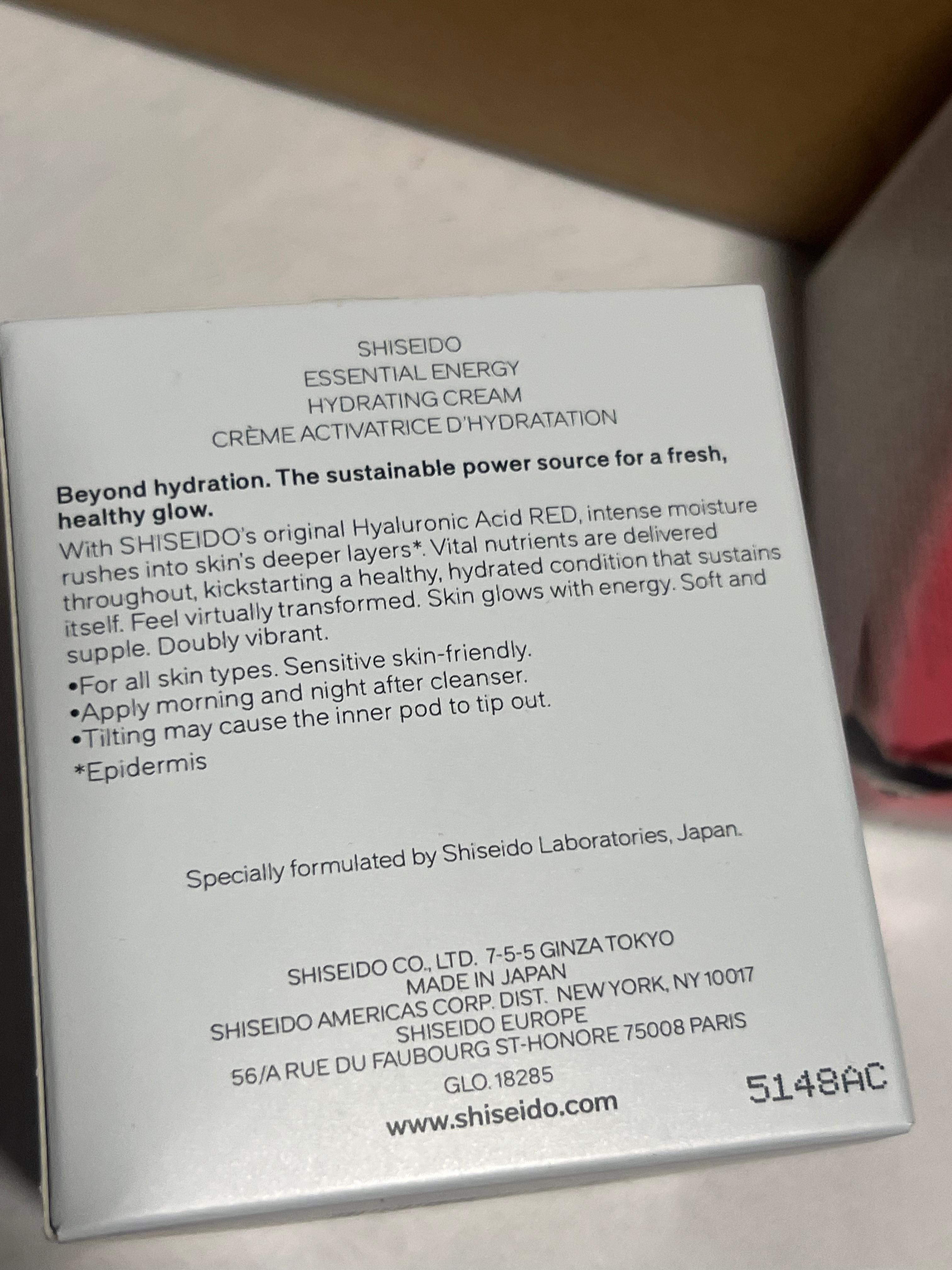 SHISEIDO ESSENTIAL ENERGY Hydrating DAY NIGHT Cream Hyaluronic 50ml future