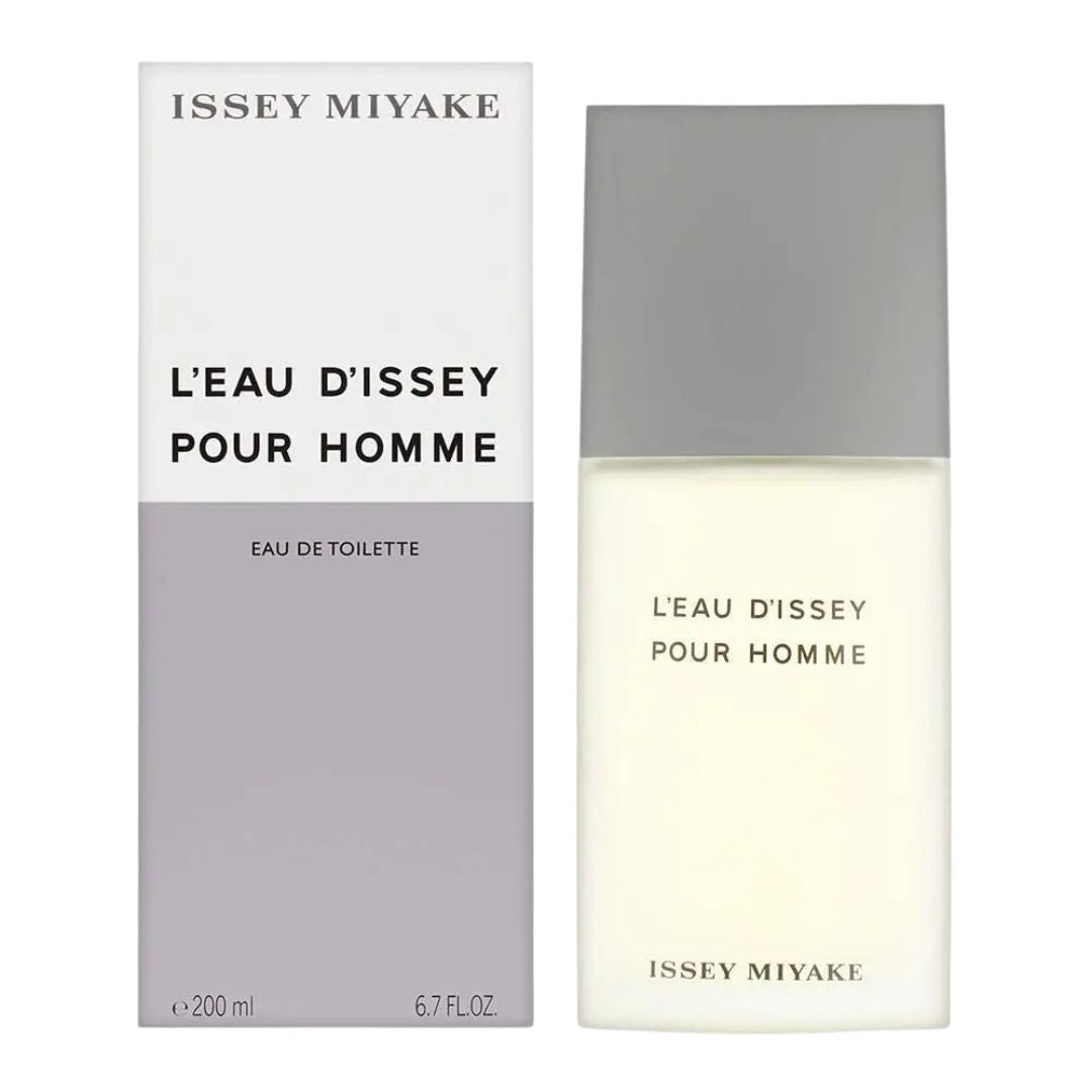 Issey Miyake L'Eau d'Issey Pour Homme perfume bottle and packaging on a white background