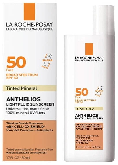 La Roche-Posay Anthelios Tinted Mineral Light Fluid Sunscreen - 1.7oz Exp: 2029